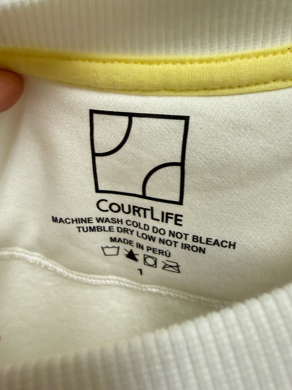 Court Life White Tennis Racket Sweater - Picture 3 of 10